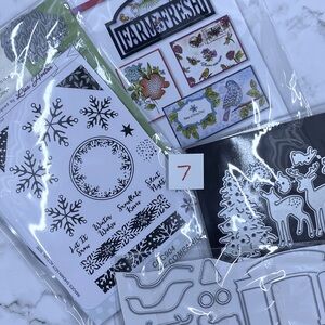 Five (5) Christmas stamp & Die Sets (item 7) Multiple Brands